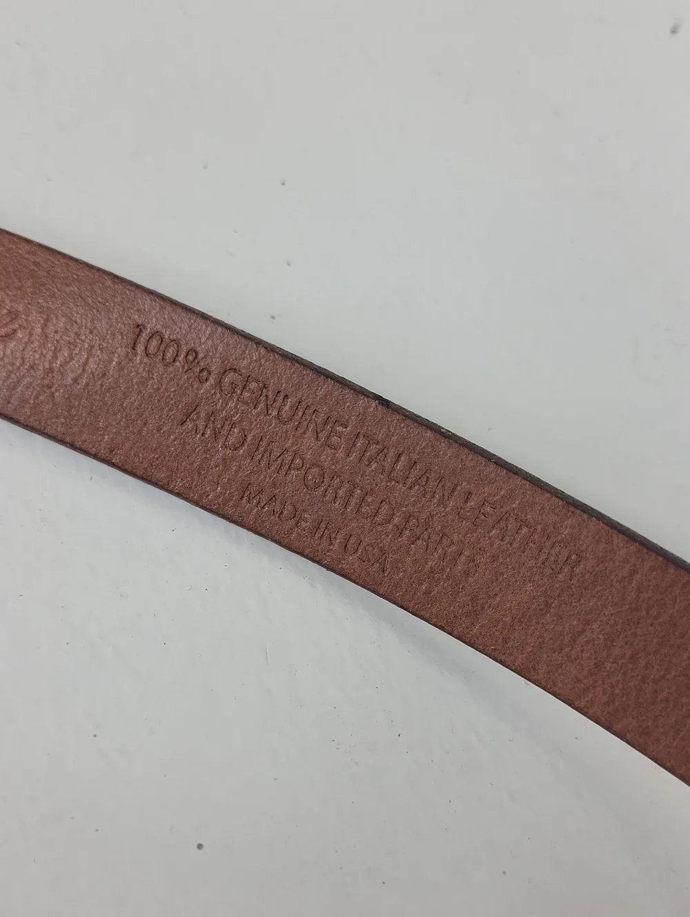 Madewell Classic Tan Leather Belt with Brass Buckle. Size M/L